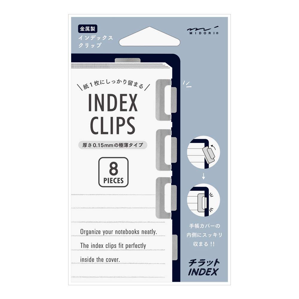 Midori 43229006 Chirat Silver Index Clip