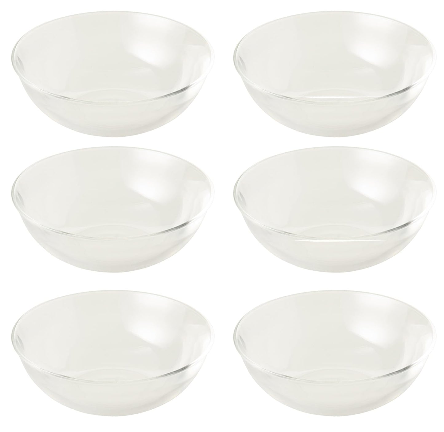 東洋佐々木ガラス Toyo Sasaki Glass P-19302 Medium Bowl, Alpha, Bowl, 5.9 inches (15 mm), Approx. φ6.0 x 2.0 inches (15.2 x 5.1 cm), Made in Japan, Dishwasher Safe, Set of 6