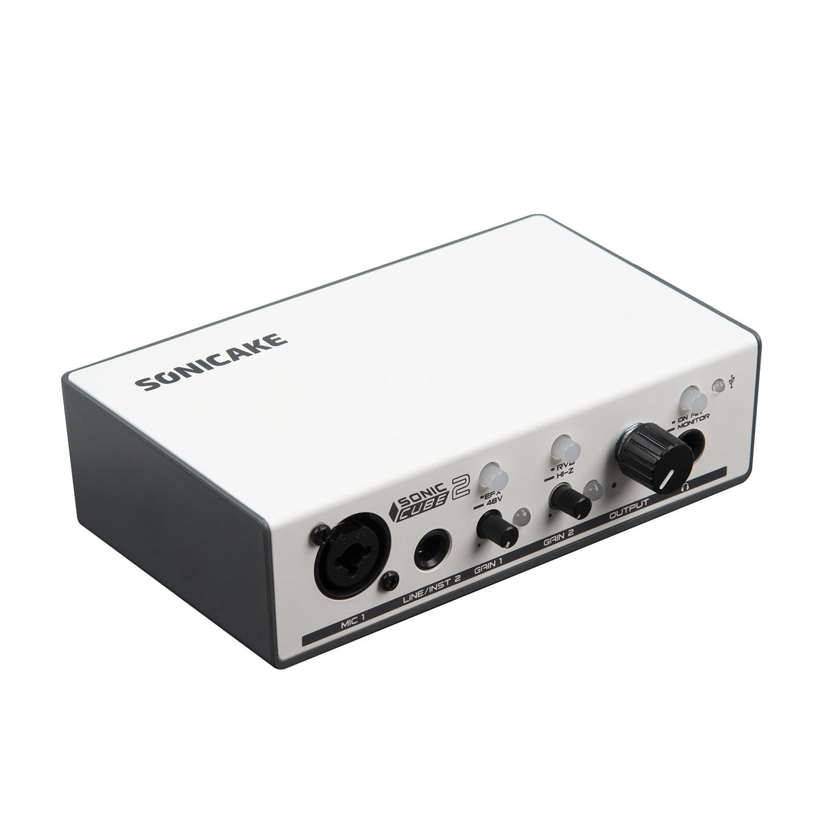 SONICAKE Sonic Cube II - USB Audio Interface Mixer with Digital Modeling & DSP Effects for Recording, Streaming and Podcasting, 48V Phantom Power Dual-Channel Analog Preamp with XLR and Line Inputs