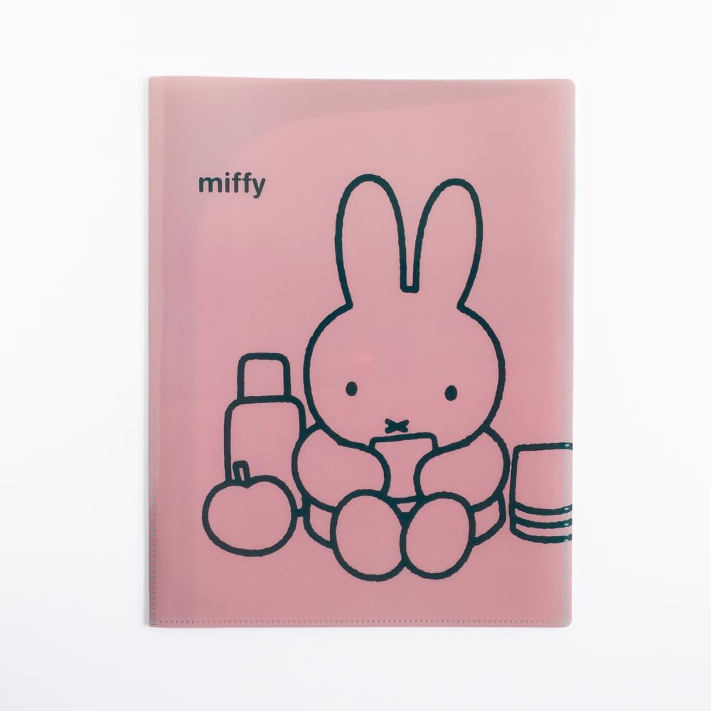 Green Flash Miffy Clear File A4 Clear Book File Pink BM-262