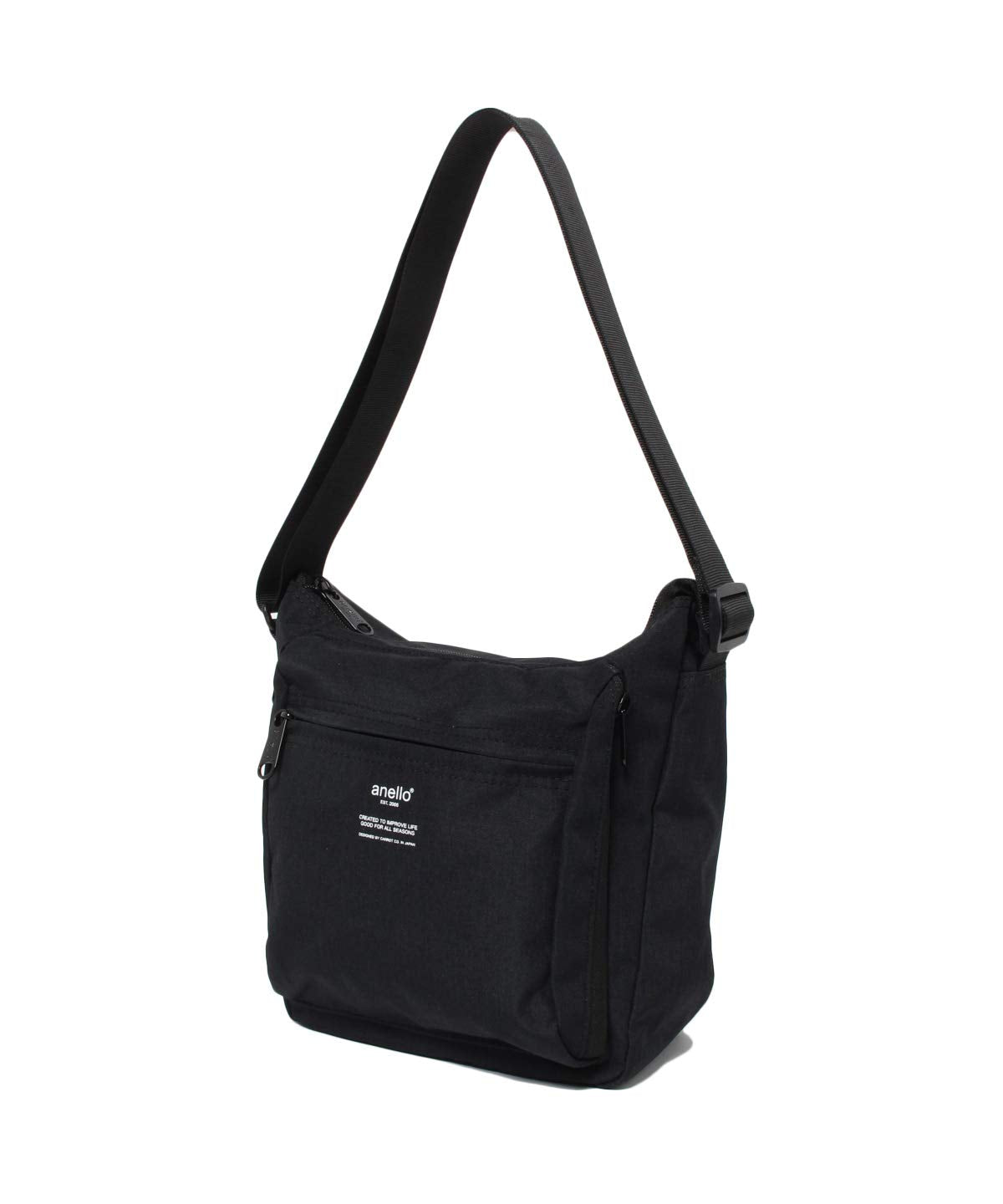 anello(アネロ) Vertical Shoulder Bag, Black (Black 19-3911tcx)
