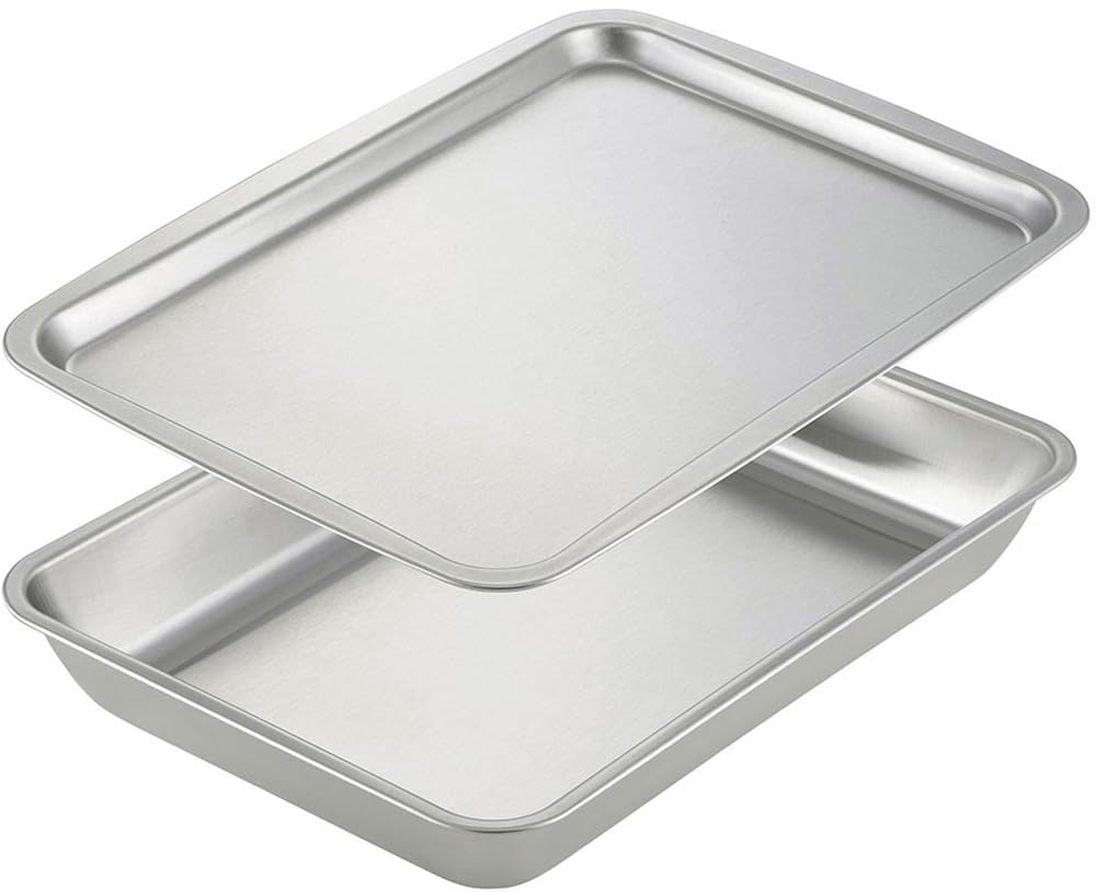 Shimomura 47545 Meal Prep Bowl & Tray Set, Made in Japan, Stainless Steel, Dishwasher Safe, Tray becomes Lid, Stackable, 3.2 gal (1.2 L), Divided Prep, Temporary Storage, Cooking Tsubame Sanjo