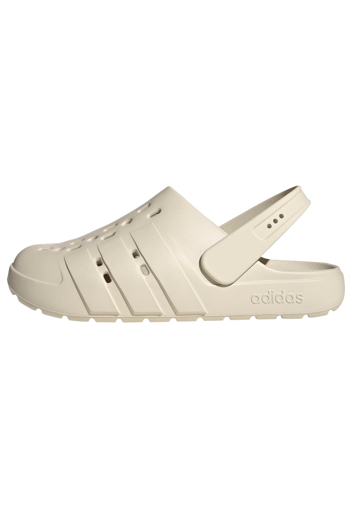 adidas Unisex-Adult Adilette Clog, Crystal Linen/Crystal Linen/Crystal Linen, 7