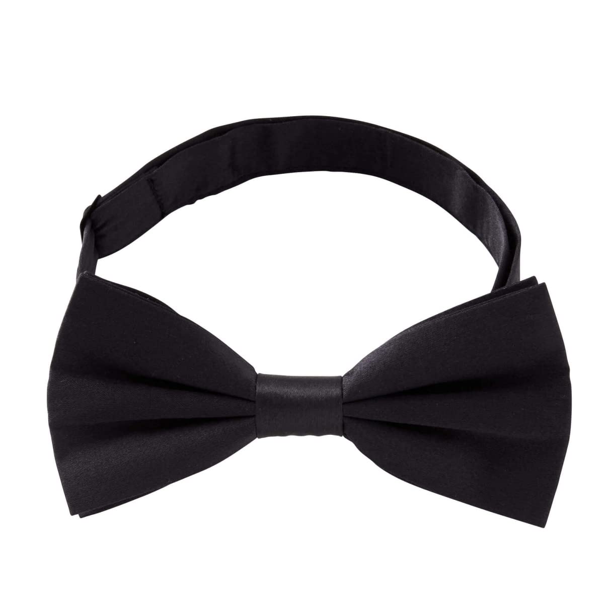 Ozie Men's Bow Tie 100% Silk Plain One size Black