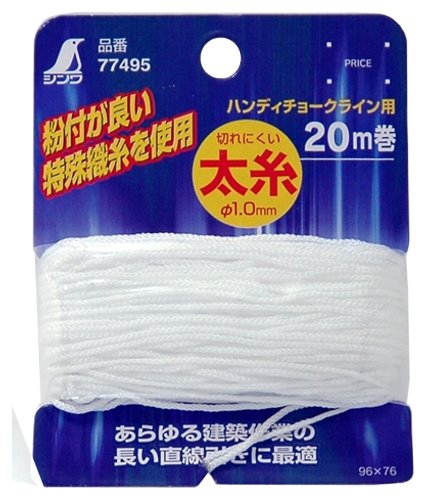 Shinwa Sokutei 77495 Thick Yarn for Handy Chalk Lines, 66.4 ft (20 m)