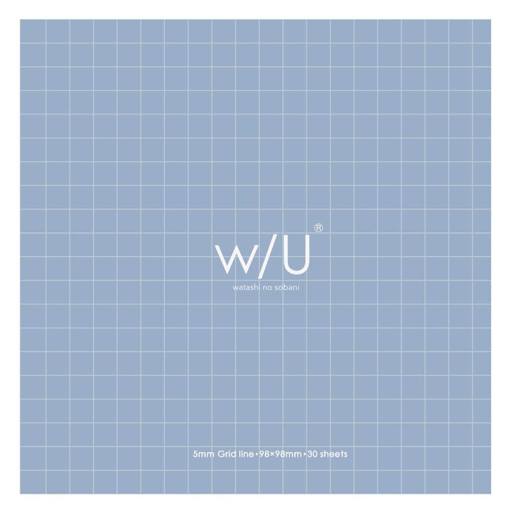 Nakabayashi W/U (watashi no sobani) WU-FSTN-S-B Notebook Sticky Notes, Square, Powder Blue