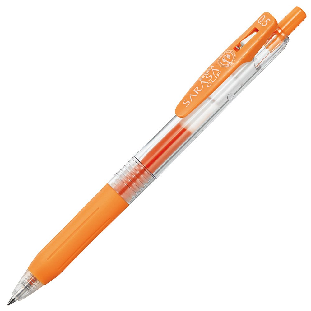Zebra Sarasa Clip Pen 0.5 mm, Orange (JJ15-OR)