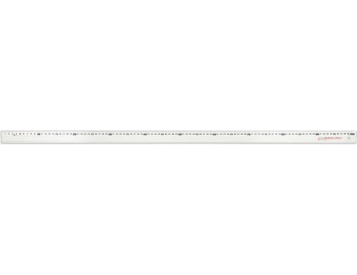 Shinwa Sokutei 65445 Aluminum Straight Scale, Al Asake, 3.3 ft (1 m), White
