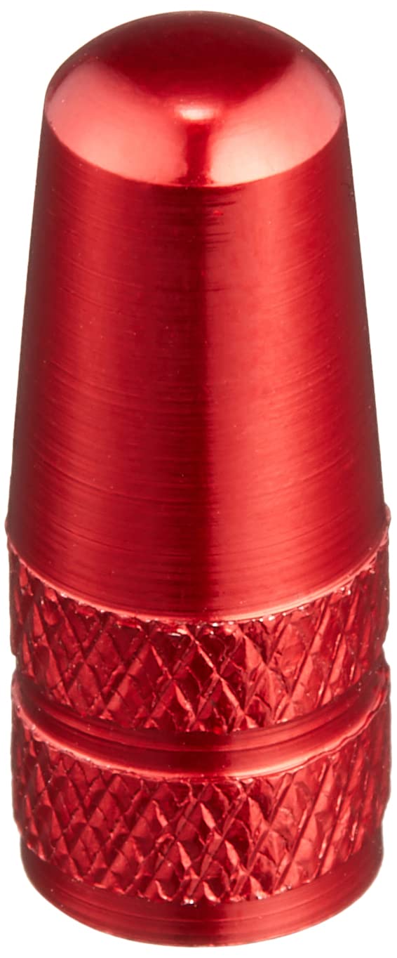 FORCE 80492 Bicycle French Valve Cap, Aluminum, Red