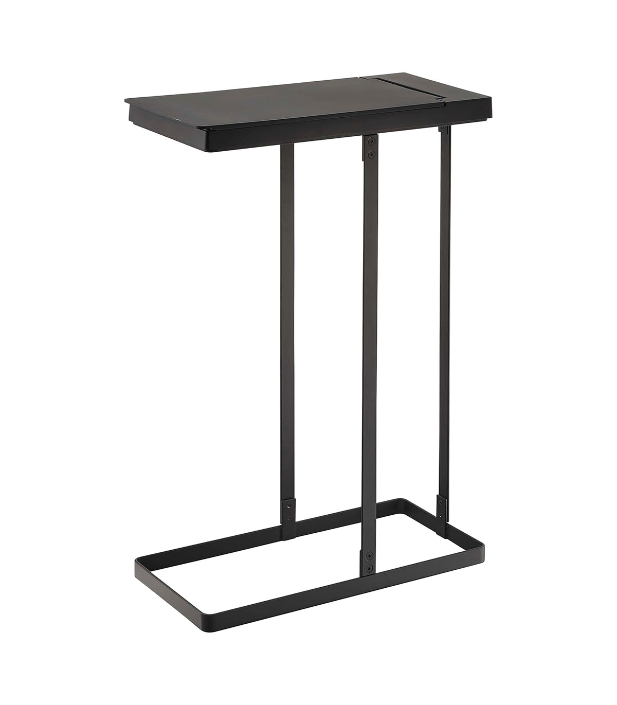 YAMAZAKI Home Tower Trash Bag Holder, Lidded Waste Bin, Metal Container for Garbage Or Recycling - Steel - 12 Gallons