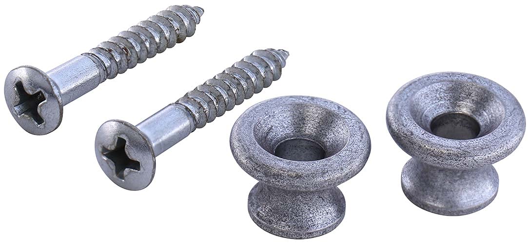SCUD EP-1AAL Strap Pin, Gibson Type, Set of 2 Pieces, Includes Screws, Aluminum/Relic Specifications
