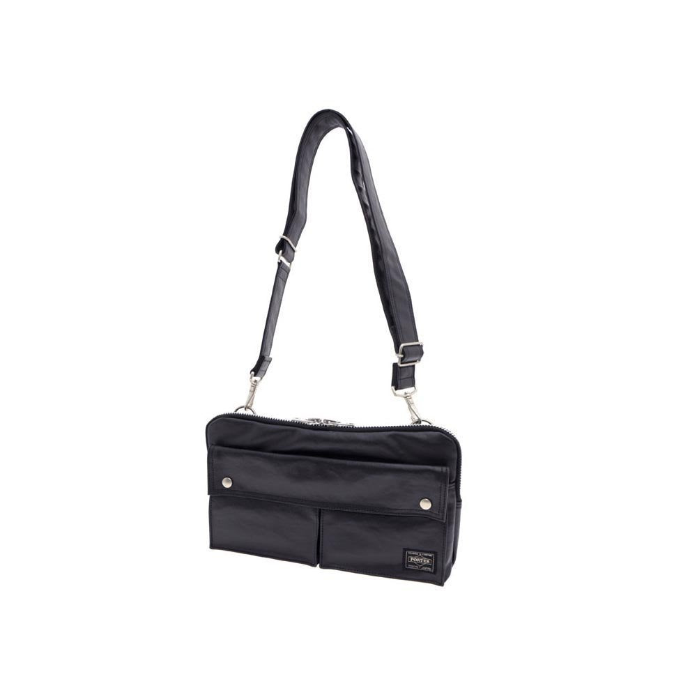 Yoshida Bag [Choose Color] Porter Freestyle Shoulder Bag 707-07144 (Black)