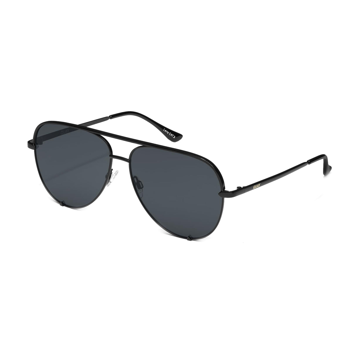 QUAY High Key Polarized Aviator Sunglasses for Women