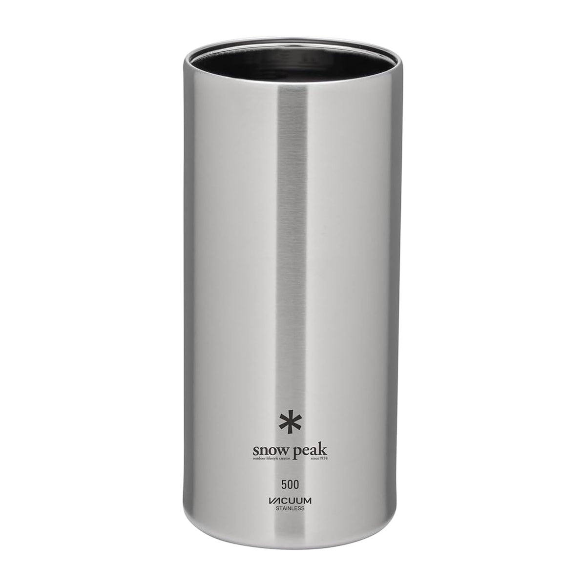 Snow Peak Shimo Vacuum Insulated Can Cooler, Stainless Steel, 500ml