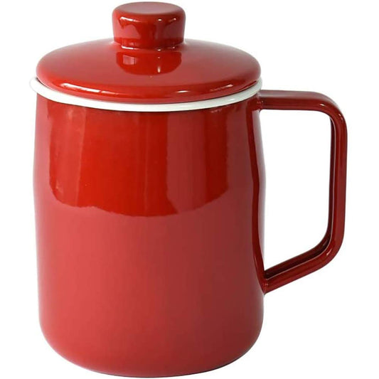 Fuji Hollow Oil Pot with Activated Carbon Cartridge 0.8L Red Filto+ OPF-0.8L R