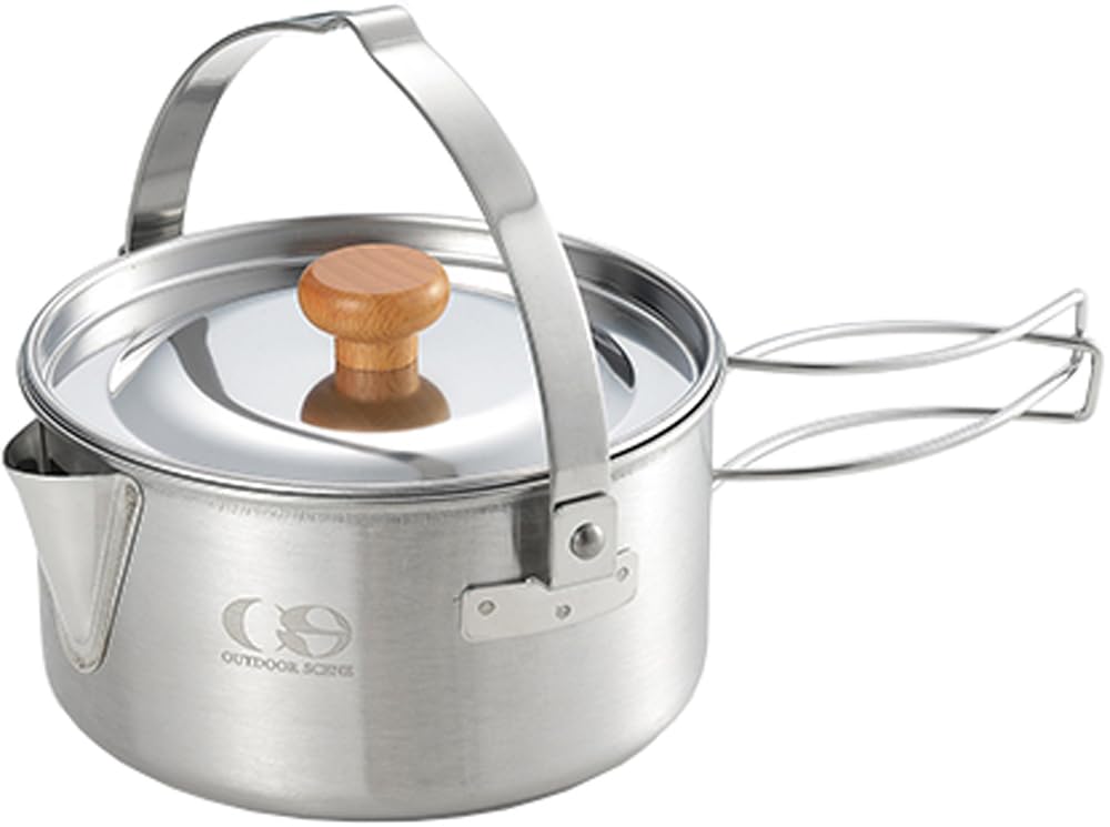 Outdoor Scene TS-100 Camping Kettle with Handle, 5.5 inches (14 cm)