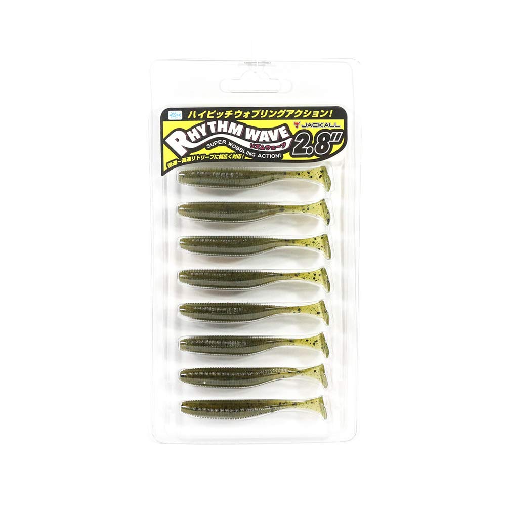 JACKALL Worm Rhythm Wave 2.8" Watermelon Pepper