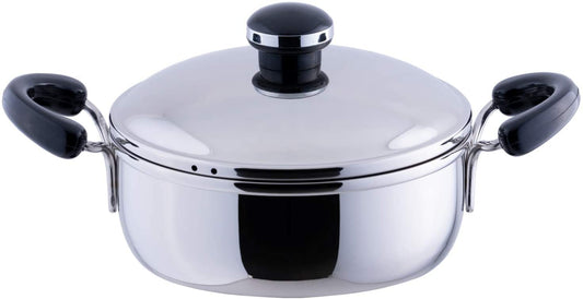 Miyazaki Seisakusho OJ-33 Objet Pot with Both Hands, Mini, 6.3 inches (16 cm), Made in Japan, Induction Compatible, Lightweight