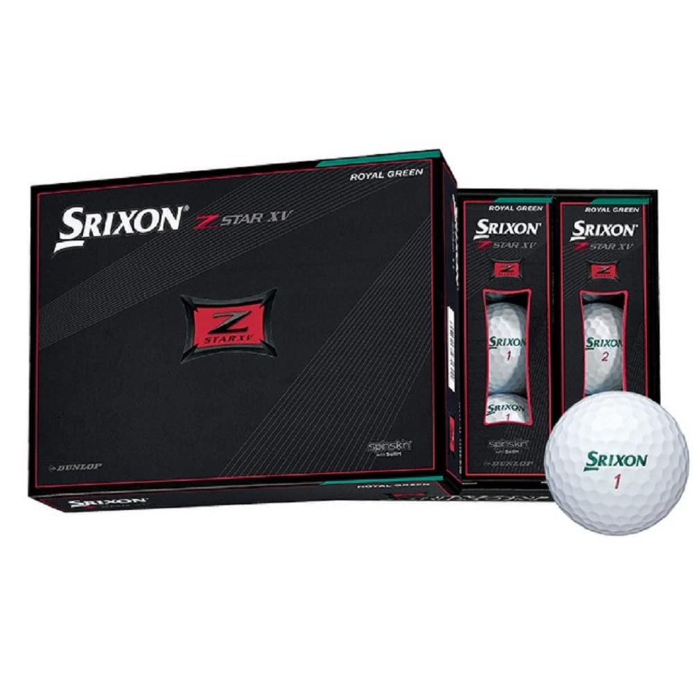 Dunlop SNZSXV7GRN SRIXON Z-Star XV Golf Balls, 2021 Model, 1 Dozen (Pack of 12), Royal Green