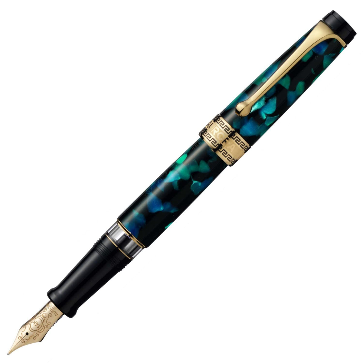 Aurora Optima 996-VE Fountain Pen, EF, Extra Fine Point, Green, Inhalation Type, Genuine Imported