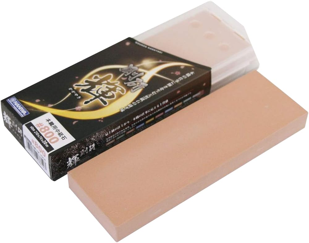 Naniwa NK-2208 Professional Whetstone Kagayaki #800 Sharpener with Storage Case 8.3 x 2.8 x 0.8 inches (210 x 70 x 20 mm)