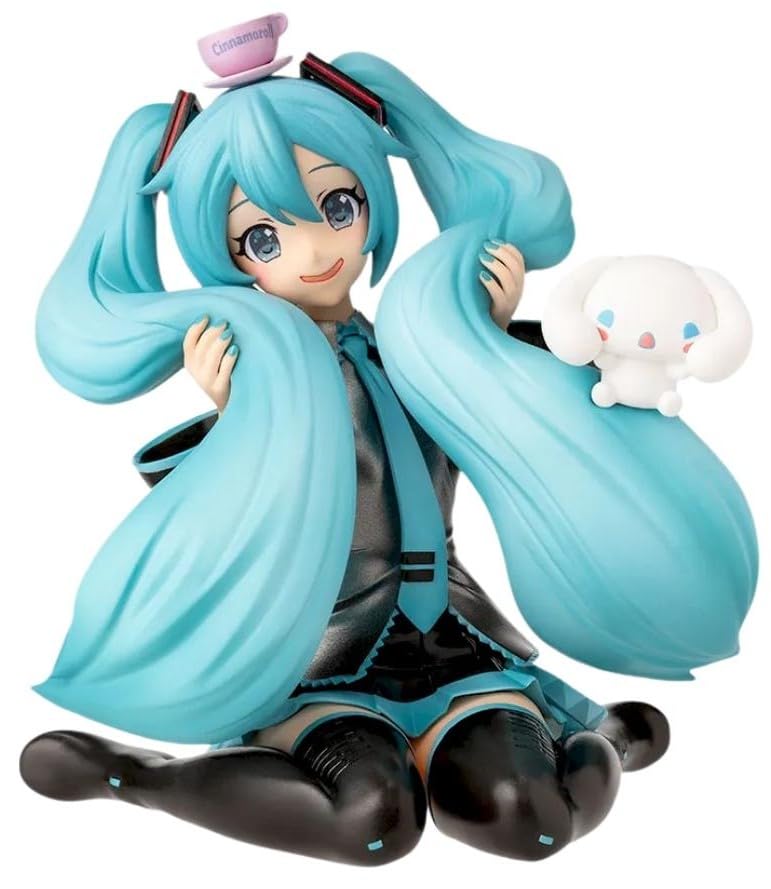 Thunder Tech Hatsune Miku ﾗ Cinnamoroll Chokonose Premium Figure Mofutto Ver. � Anime Collaboration Collectible Statue