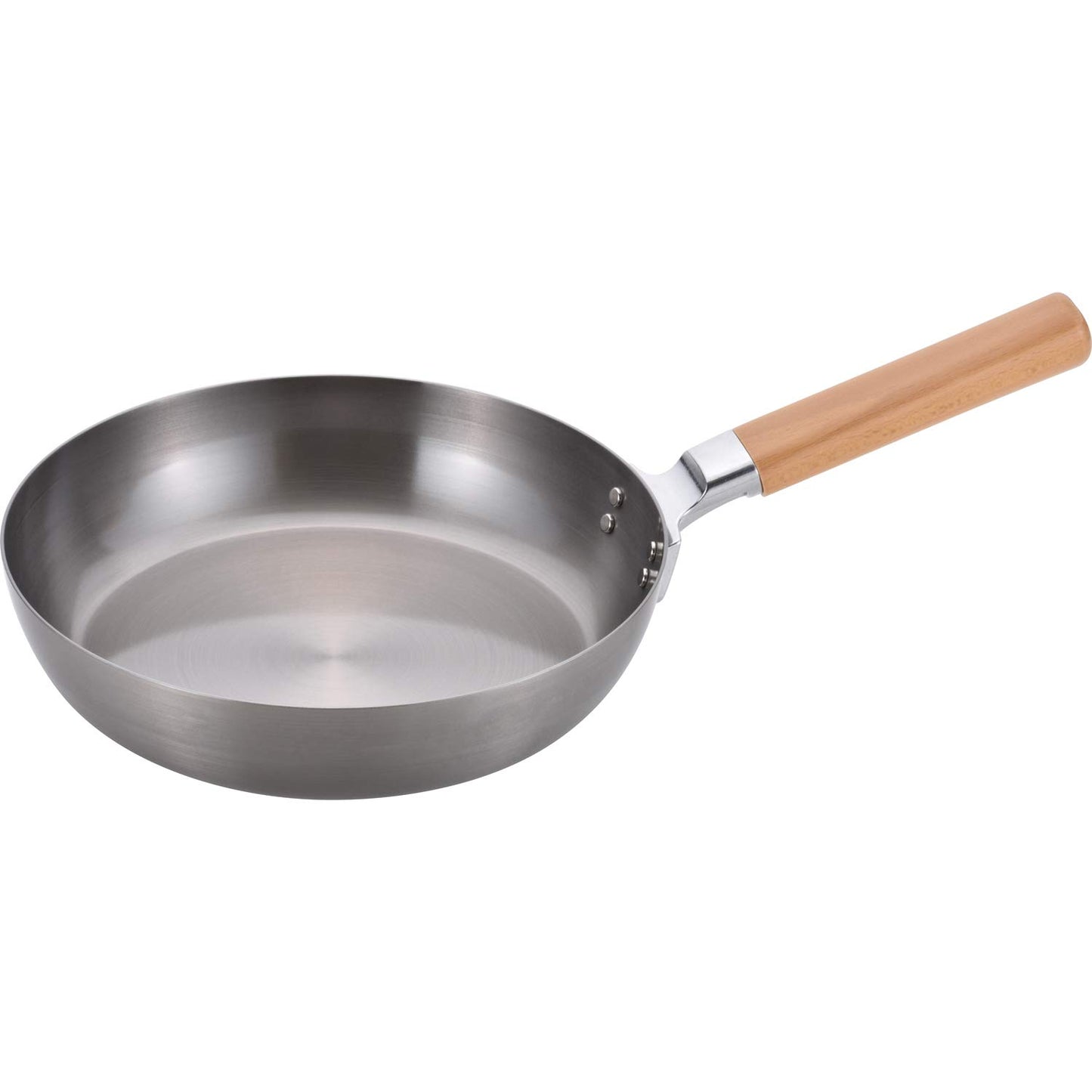 Wahei Freiz Tsubame Sanjo CS-008 Iron Frying Pan, 9.4 inches (24 cm), Induction Compatible, Gas, Wood Handle, Made in Japan, Chitose