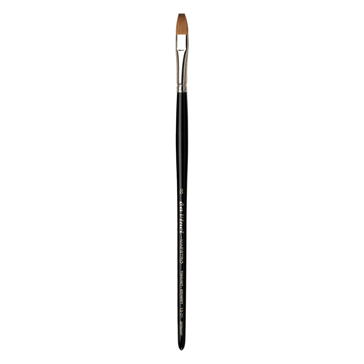 da Vinci Watercolor Series 1301 Maestro Paint Brush, Flat Kolinsky Red Sable, Size 8 (1301-8)