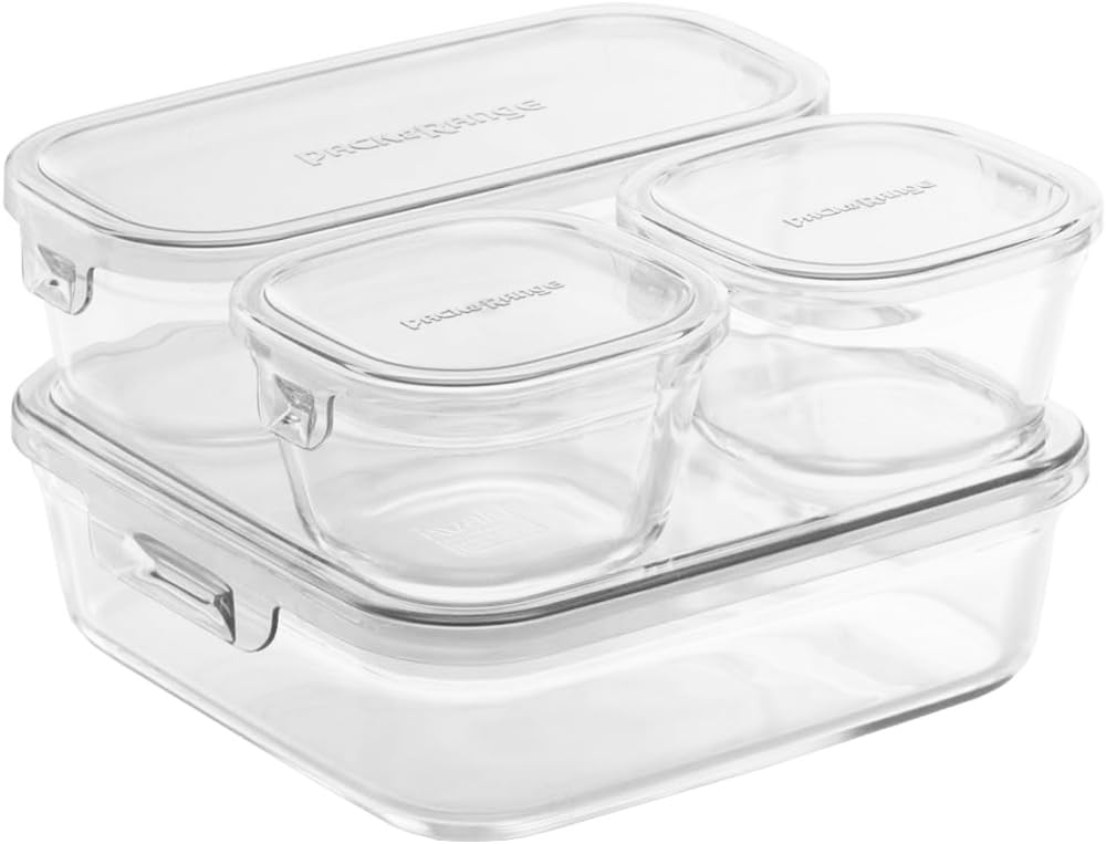 iwaki F-PRN4UCL2 Storage Containers, Urban Clear, Set of 4, Pack & Range