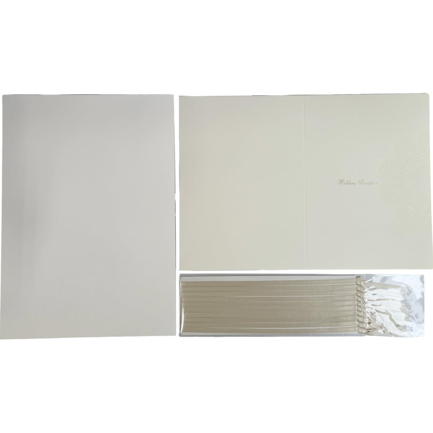 Q-FLA 835131 Place Table Set, Wedding, Cover, Inner Paper, and Satin Ribbon, Set of 10 each, Blanshur, Place Cards, Parties, Handmade, Wedding, Bridal