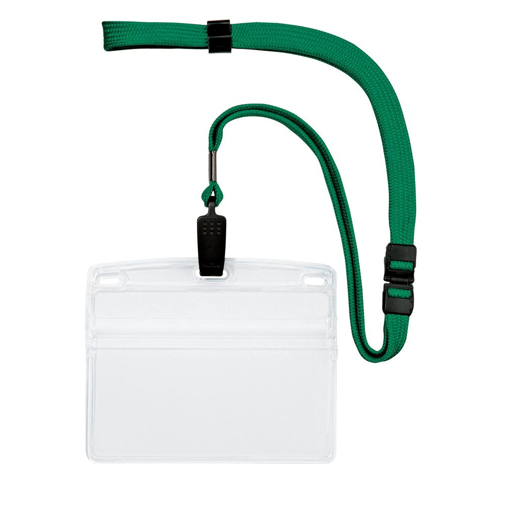 Open industrial hanging name tag ID card holder () Soft Extra Large Size Black NL – 21P – BK Parent , Green