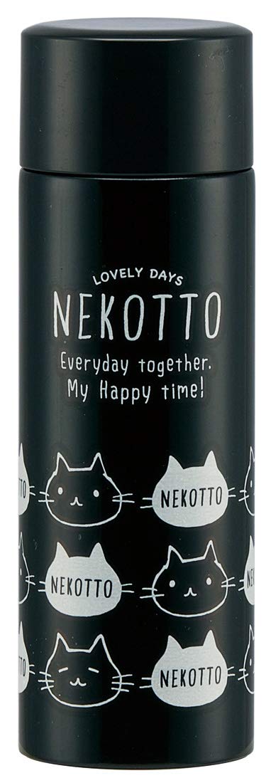 Skater SMBC1B Mini Mug Bottle, Stainless Steel Bottle, Portable Mug, Nekotto 4.2 fl oz (120 ml)