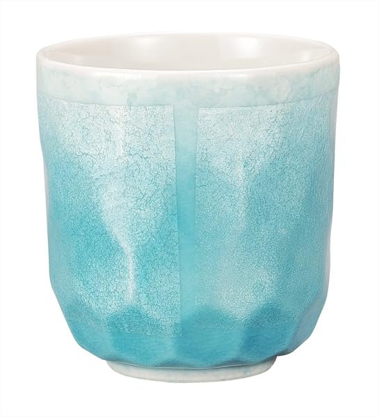 Nakamaru K9-686 K9-686 Kyutani Ware Tea Cup with Silver Color (Blue)