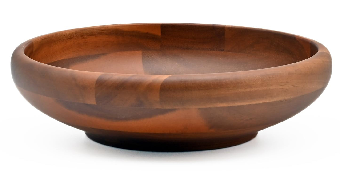 Swanson Shoji NB-203 Universal Bowl, Wooden Acacia, Medium, Diameter 6.9 x Height 2.0 inches (17.5 x 5 cm), Brown Bowl, Natural Wood