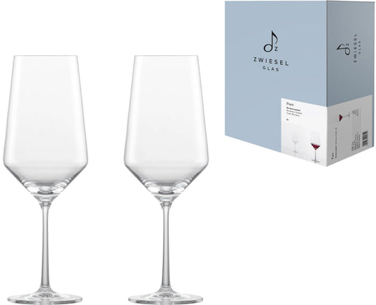 ZWIESEL GLAS M122321 Wine Glass, Unbreakable, Pure for Red Wine (Bordeaux), Set of 2, Machine Made