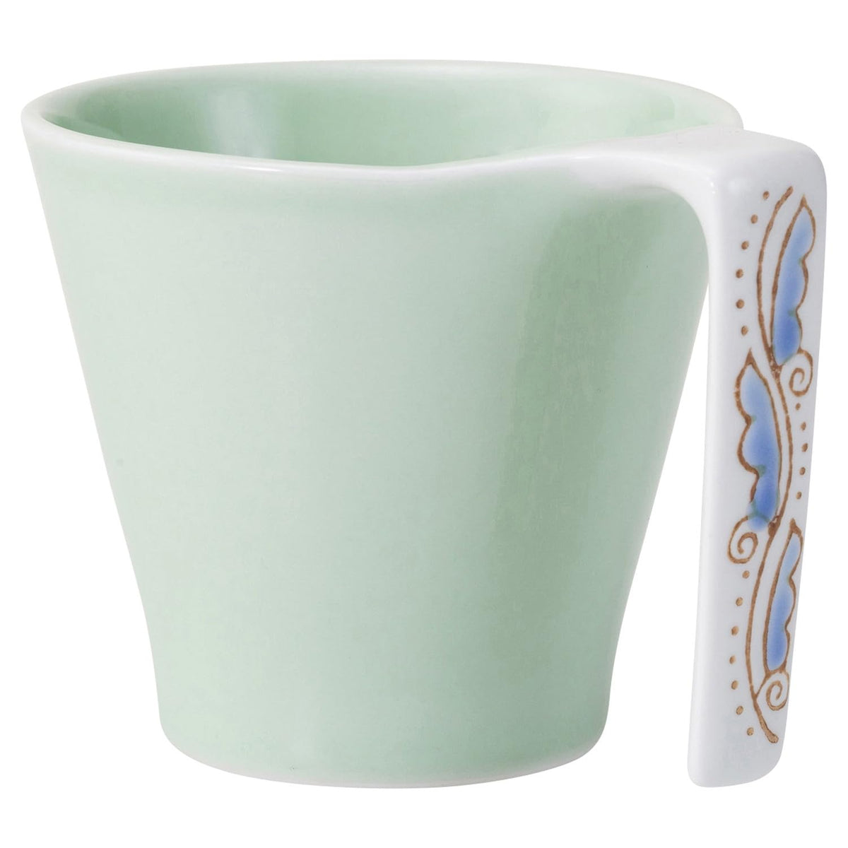 西海陶器(Saikaitoki) Saikai Pottery Hasamiyaki 25395 Mug, Small, Capacity: Approx. 7.8 fl oz (220 ml), Calm, Green, Microwave Safe, Dishwasher Safe