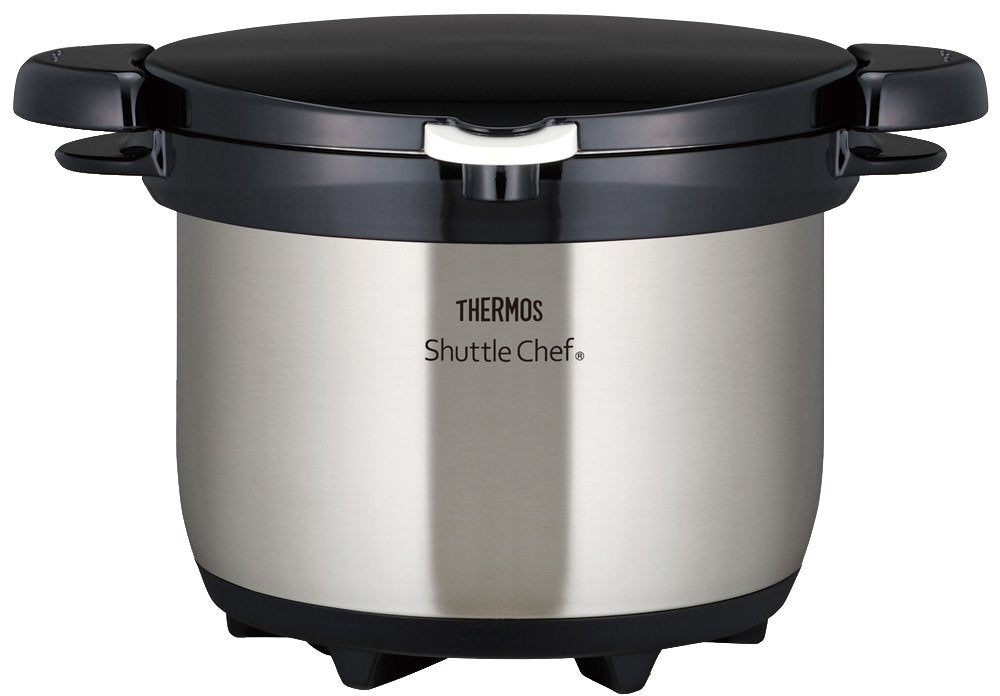 Thermos KBG-3000 CS Vacuum Insulated Cooker, Shuttle Chef, 7.1 gal (3.0 L) (3 to 5 People) Clear Stainless Steel