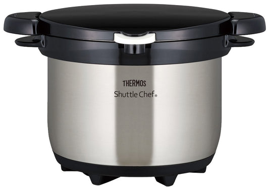 Thermos KBG-3000 CS Vacuum Insulated Cooker, Shuttle Chef, 7.1 gal (3.0 L) (3 to 5 People) Clear Stainless Steel