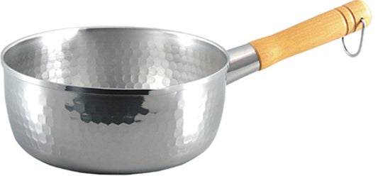 Shimomura Planning 34052 Yukihira Pot, 7.1 inches (18 cm), Professional Model, Hammered, Induction Compatible, Made in Japan