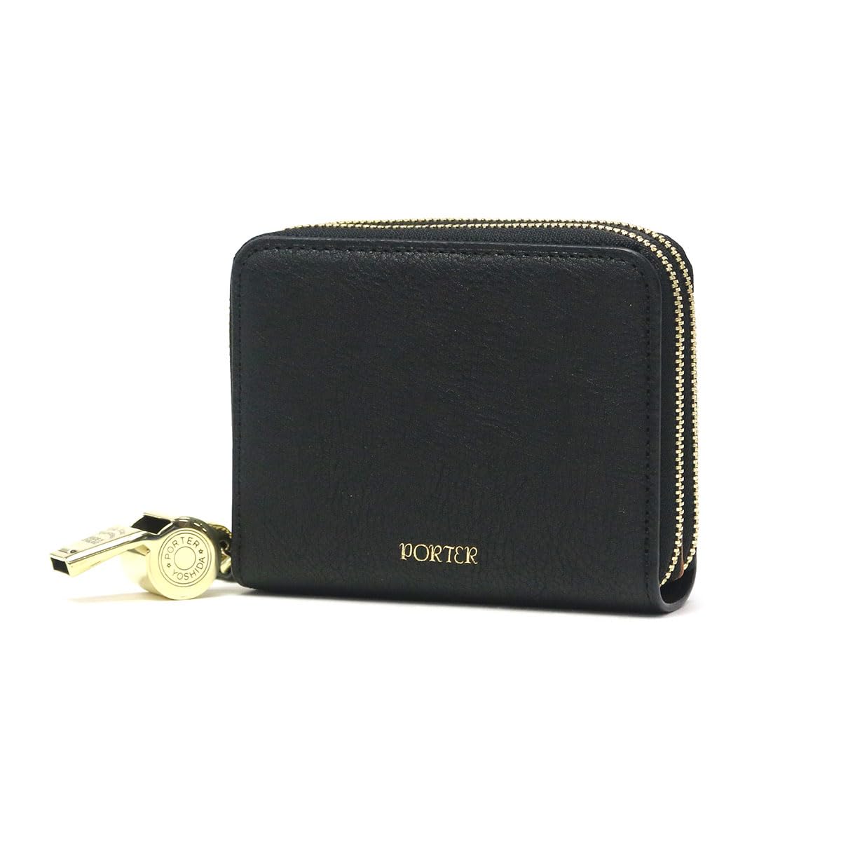 Porter DUO PURSE Tone Duo Purse 150-02289 Yoshida Bag, Bifold Wallet, Round Zipper, Men's, Women's, Unisex, 10 Black