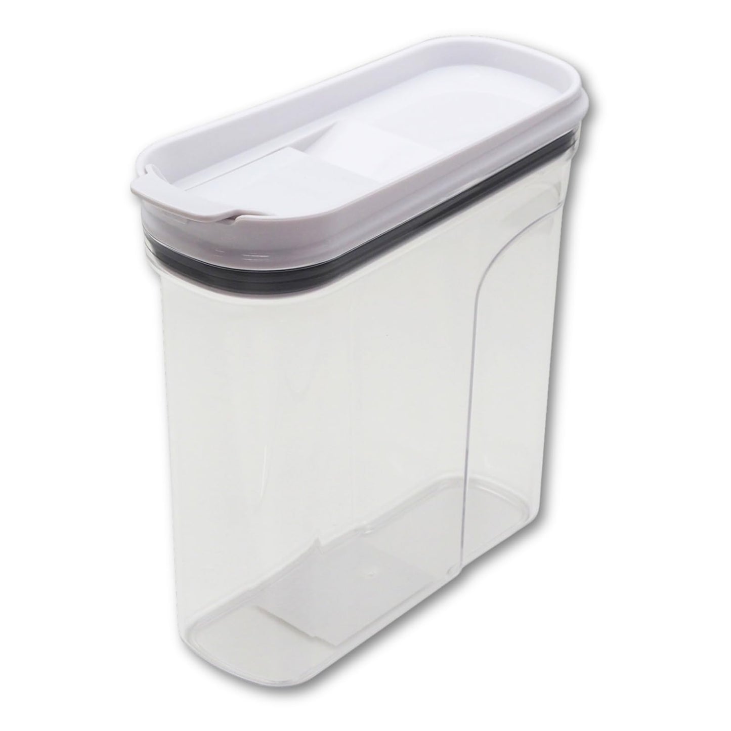 Kevnhaun KDS9738 Compact Canister, LL 40.6 fl oz (1,200 ml), Cereal Case, Coffee Canister, Stackable, Clear Body, Space Saving, Moisture Proof, BPA Free