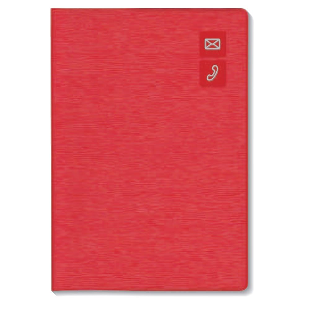 Daigo H8078 Large Writing Address Book, B6, Red