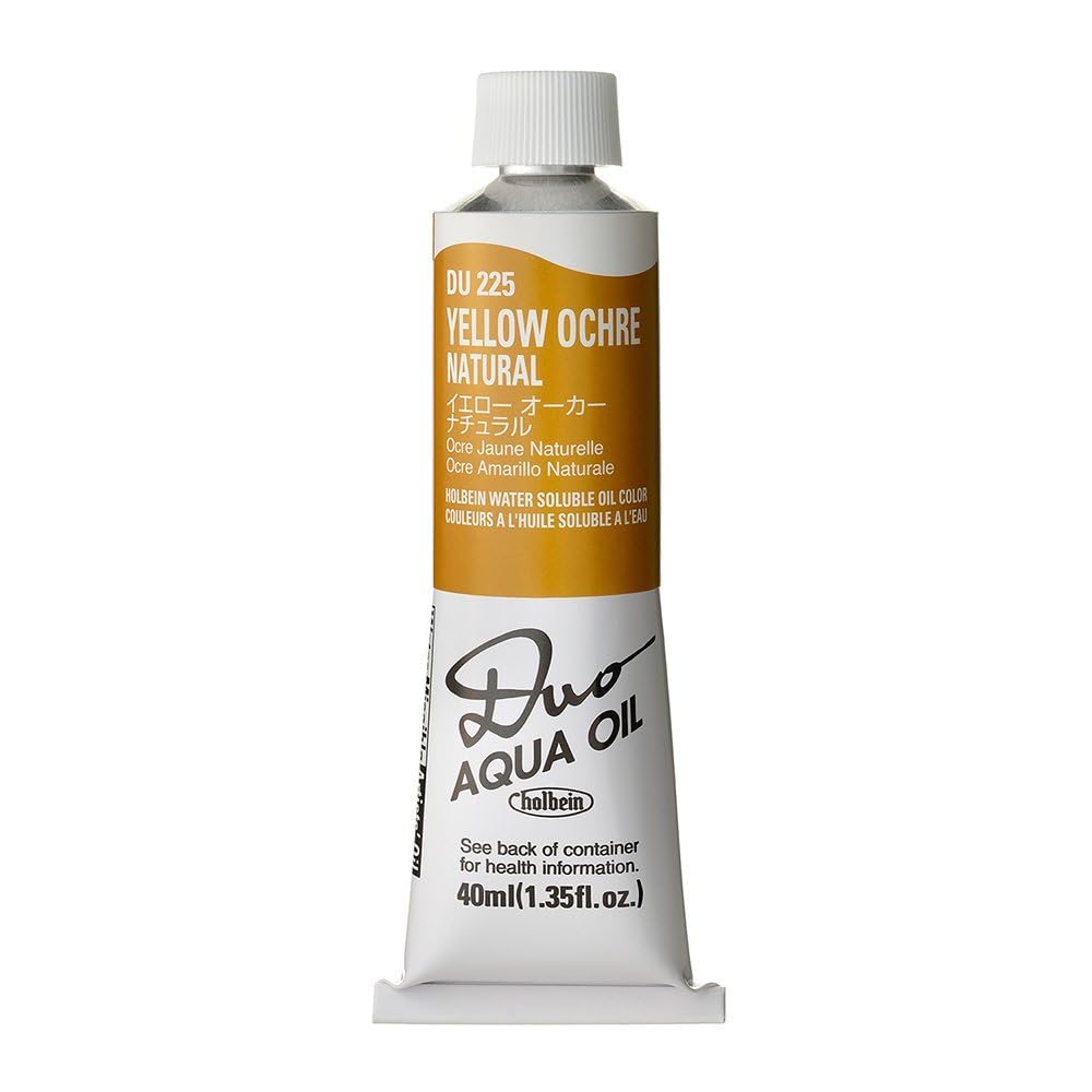 Holbein Duo Watersoluble Oil Colors - Yellow Ochre Natural (N) - 40ml Tube