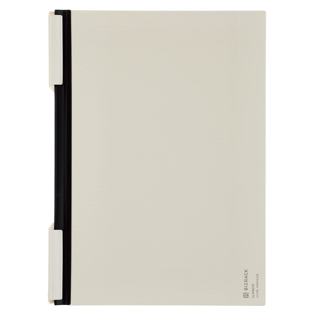KOKUYO Bizrack Clipnote Punchless, Clip Folder, Holds up to 25 Sheets, A4-S, Off-White (NO-BRCN202W)