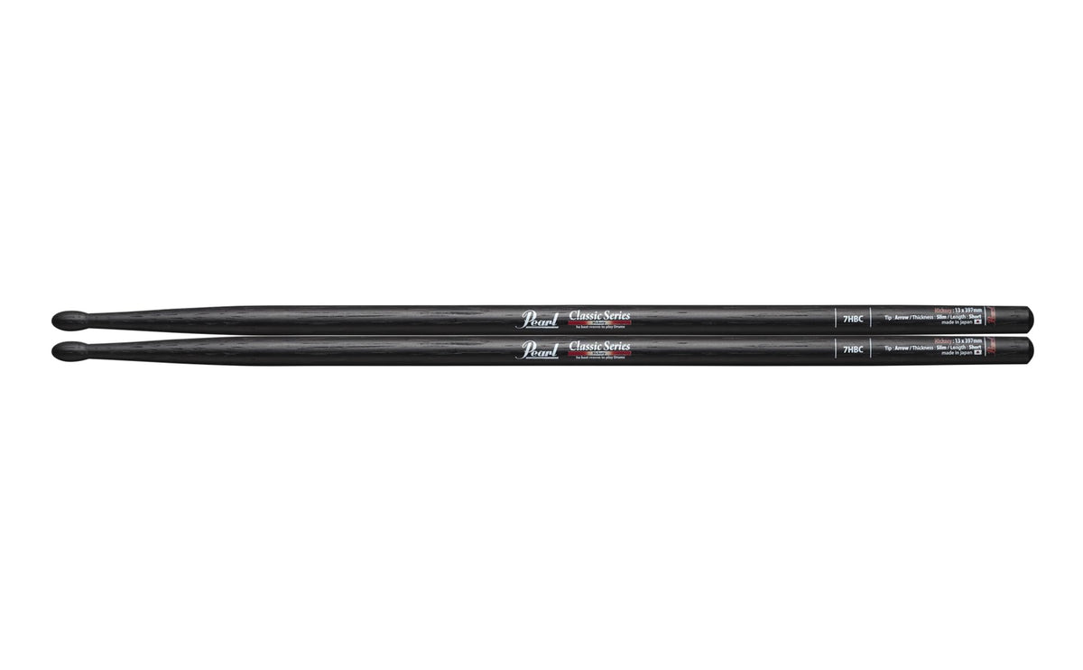 Pearl Pearl Drumsticks Hickory Black Lacquer 7HBC