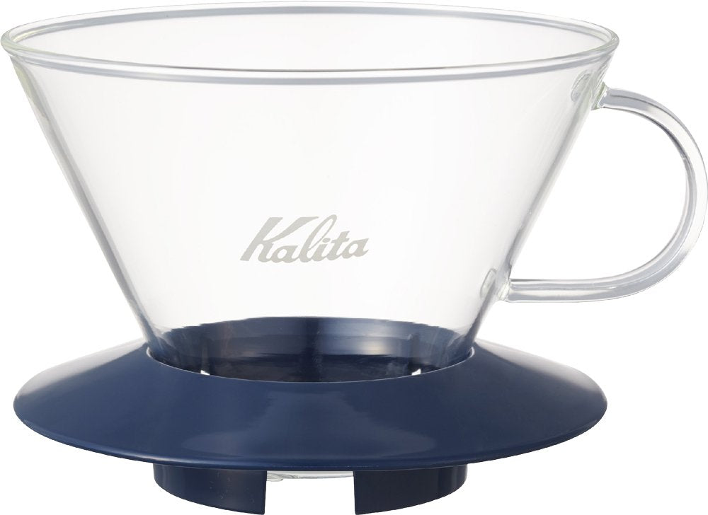 Carita Coffee Dripper Wave Series Waves Series Glass Dripper for 2 to 4 People, Smoky Blue, Smoky Blue, Drip Tool #05111, For 2 People, For 4 People, 2 Cups, 4 Cups, Stylish, Camping, Outdoors, Cafes,