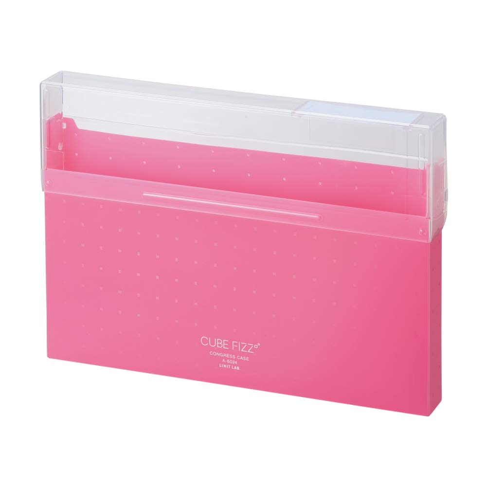 Lihit Lab Documents File Case Congress Case A4 Cube Fizz Pink Opaque A6024-12