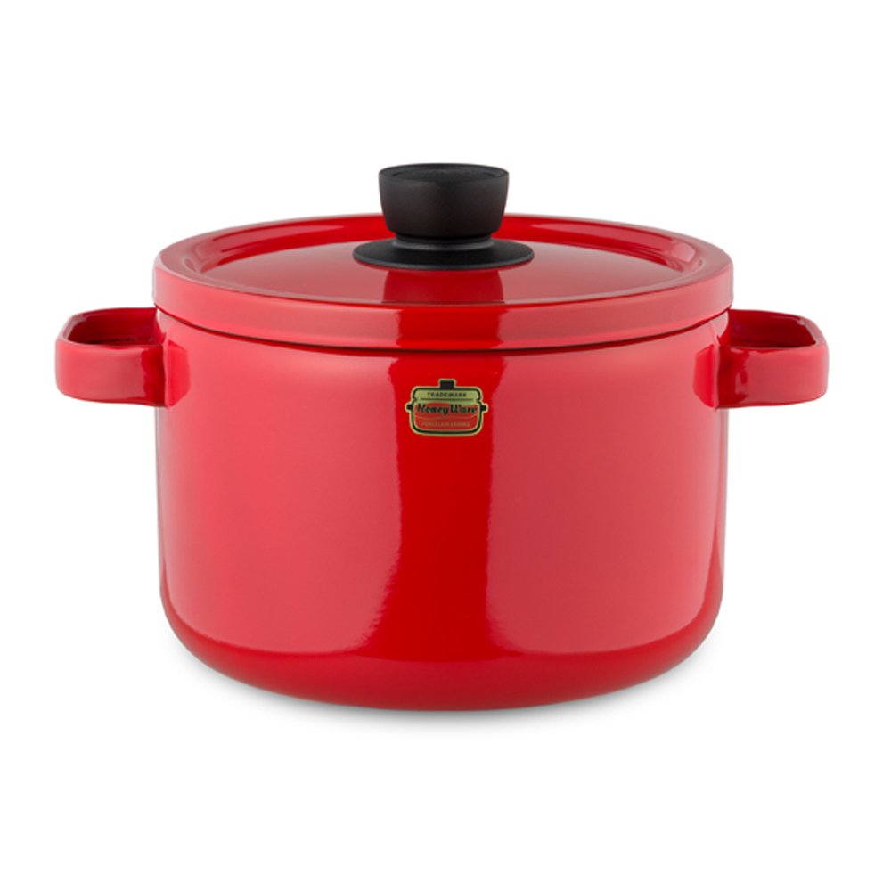 Fuji Hollow Casserole Deep, Red, 8.7 inches (22 cm), Solid SD-22DW R