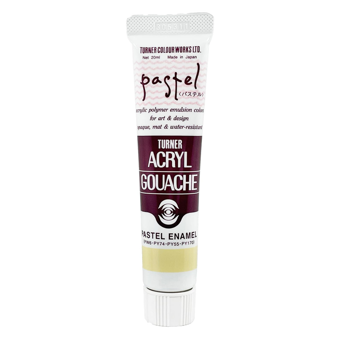 Turner Colour Works Acryl Gouache Artist Acrylic Paint - Single 20 ml Tube - Pastel Enamel