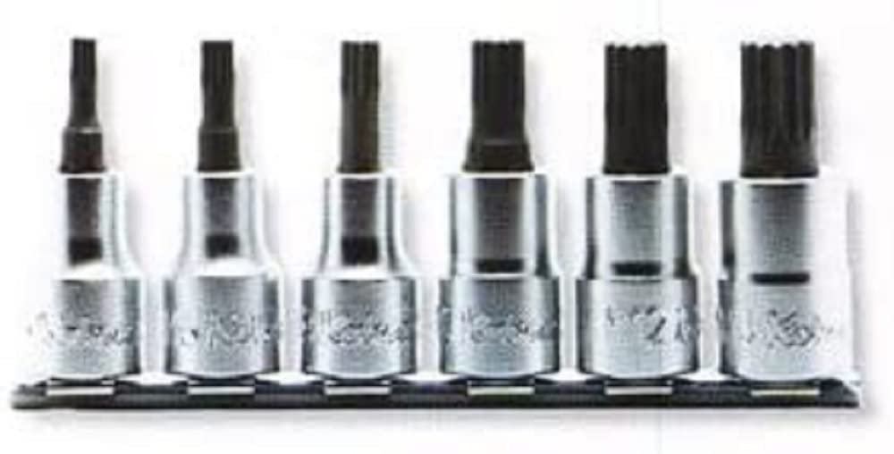 Ko-ken RS4020/6-L60 1/2 Sq. Dr. Bit Socket set XZN M5-M14 Triple Square 150mm 6 pieces